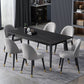 Metal Contemporary Rectangular Dining Table Sintered Stone Top Table with Black Legs Clearhalo ' dining_table' 'Dining Tables & Seating' 'Dining Tables' 'furn' 'furn_dining_table' 'Furniture' 'furniture_dining_table' 'Kitchen & Dining Furniture' 'kitchen&dining_furn' 'kitchen' 'kitchen_dining_table' 4577147