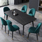 Metal Contemporary Rectangular Dining Table Sintered Stone Top Table with Black Legs Clearhalo ' dining_table' 'Dining Tables & Seating' 'Dining Tables' 'furn' 'furn_dining_table' 'Furniture' 'furniture_dining_table' 'Kitchen & Dining Furniture' 'kitchen&dining_furn' 'kitchen' 'kitchen_dining_table' 4577148