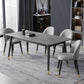 Metal Contemporary Rectangular Dining Table Sintered Stone Top Table with Black Legs Clearhalo ' dining_table' 'Dining Tables & Seating' 'Dining Tables' 'furn' 'furn_dining_table' 'Furniture' 'furniture_dining_table' 'Kitchen & Dining Furniture' 'kitchen&dining_furn' 'kitchen' 'kitchen_dining_table' 4577150