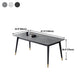 Metal Contemporary Rectangular Dining Table Sintered Stone Top Table with Black Legs Clearhalo ' dining_table' 'Dining Tables & Seating' 'Dining Tables' 'furn' 'furn_dining_table' 'Furniture' 'furniture_dining_table' 'Kitchen & Dining Furniture' 'kitchen&dining_furn' 'kitchen' 'kitchen_dining_table' 4577151