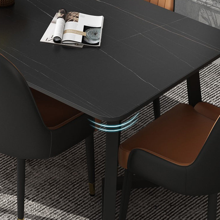 Industrial Style Stone Dining Table Double Pedestal Dining Room Collection Clearhalo ' dining_table' 'Dining Tables & Seating' 'Dining Tables' 'furn' 'furn_dining_table' 'Furniture' 'furniture_dining_table' 'Kitchen & Dining Furniture' 'kitchen&dining_furn' 'kitchen' 'kitchen_dining_table' 4577180