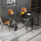 Industrial Style Stone Dining Table Double Pedestal Dining Room Collection Clearhalo ' dining_table' 'Dining Tables & Seating' 'Dining Tables' 'furn' 'furn_dining_table' 'Furniture' 'furniture_dining_table' 'Kitchen & Dining Furniture' 'kitchen&dining_furn' 'kitchen' 'kitchen_dining_table' 4577184