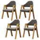 Modern Restaurant Fabric Arm Chair Matte Finish Open Back Dining Chair Dark Gray 4 Piece Set Clearhalo ' kitchen&dining_furn' 'Dining Chairs' 'Dining Tables & Seating' 'dining_chair' 'furn' 'furn_dining_chair' 'Furniture' 'furniture_dining_chair' 'Kitchen & Dining Furniture' 'kitchen' 4577192