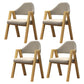 Modern Restaurant Fabric Arm Chair Matte Finish Open Back Dining Chair Light Gray 4 Piece Set Clearhalo ' kitchen&dining_furn' 'Dining Chairs' 'Dining Tables & Seating' 'dining_chair' 'furn' 'furn_dining_chair' 'Furniture' 'furniture_dining_chair' 'Kitchen & Dining Furniture' 'kitchen' 4577193