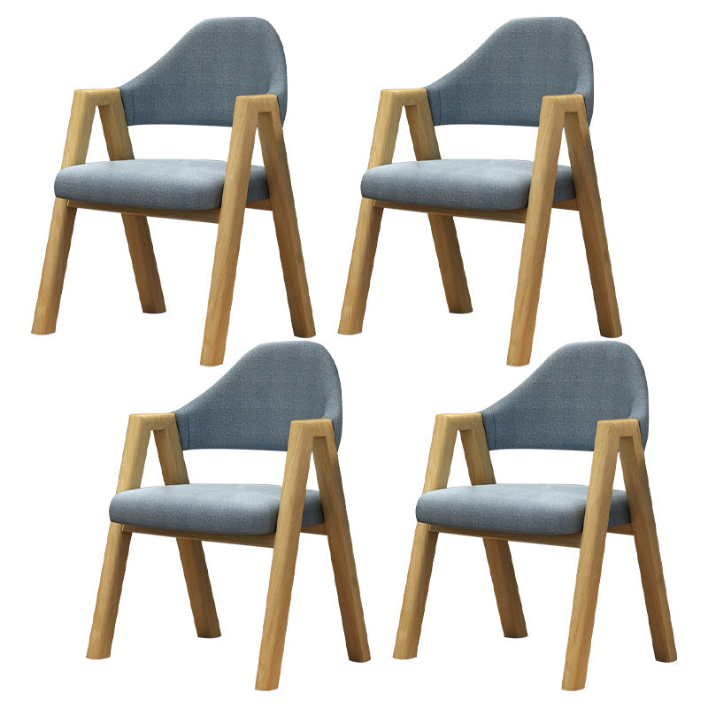 Modern Restaurant Fabric Arm Chair Matte Finish Open Back Dining Chair Light Blue 4 Piece Set Clearhalo ' kitchen&dining_furn' 'Dining Chairs' 'Dining Tables & Seating' 'dining_chair' 'furn' 'furn_dining_chair' 'Furniture' 'furniture_dining_chair' 'Kitchen & Dining Furniture' 'kitchen' 4577197