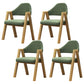 Modern Restaurant Fabric Arm Chair Matte Finish Open Back Dining Chair Turquoise 4 Piece Set Clearhalo ' kitchen&dining_furn' 'Dining Chairs' 'Dining Tables & Seating' 'dining_chair' 'furn' 'furn_dining_chair' 'Furniture' 'furniture_dining_chair' 'Kitchen & Dining Furniture' 'kitchen' 4577203