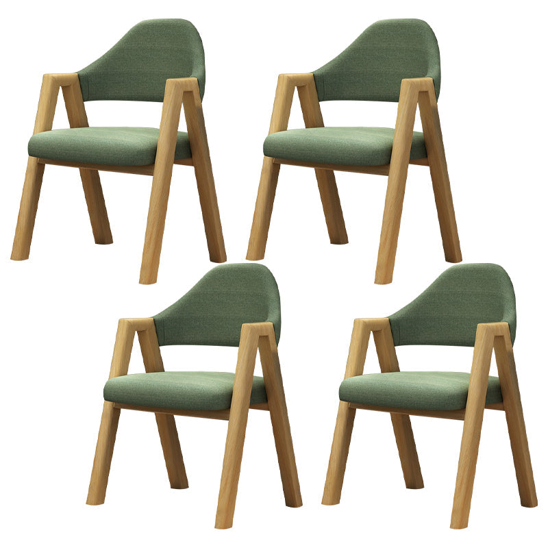Modern Restaurant Fabric Arm Chair Matte Finish Open Back Dining Chair Turquoise 4 Piece Set Clearhalo ' kitchen&dining_furn' 'Dining Chairs' 'Dining Tables & Seating' 'dining_chair' 'furn' 'furn_dining_chair' 'Furniture' 'furniture_dining_chair' 'Kitchen & Dining Furniture' 'kitchen' 4577203