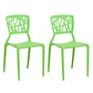 Contemporary Open Back Chair Plastic Stackable Dining Armless Side Chair Green 2 Piece Set Clearhalo ' kitchen&dining_furn' 'Dining Chairs' 'Dining Tables & Seating' 'dining_chair' 'furn' 'furn_dining_chair' 'Furniture' 'furniture_dining_chair' 'Kitchen & Dining Furniture' 'kitchen' 4577223