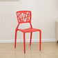 Contemporary Open Back Chair Plastic Stackable Dining Armless Side Chair Red 1 Piece Clearhalo ' kitchen&dining_furn' 'Dining Chairs' 'Dining Tables & Seating' 'dining_chair' 'furn' 'furn_dining_chair' 'Furniture' 'furniture_dining_chair' 'Kitchen & Dining Furniture' 'kitchen' 4577228