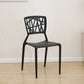 Contemporary Open Back Chair Plastic Stackable Dining Armless Side Chair Black 1 Piece Clearhalo ' kitchen&dining_furn' 'Dining Chairs' 'Dining Tables & Seating' 'dining_chair' 'furn' 'furn_dining_chair' 'Furniture' 'furniture_dining_chair' 'Kitchen & Dining Furniture' 'kitchen' 4577232
