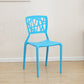 Contemporary Open Back Chair Plastic Stackable Dining Armless Side Chair Blue 1 Piece Clearhalo ' kitchen&dining_furn' 'Dining Chairs' 'Dining Tables & Seating' 'dining_chair' 'furn' 'furn_dining_chair' 'Furniture' 'furniture_dining_chair' 'Kitchen & Dining Furniture' 'kitchen' 4577238