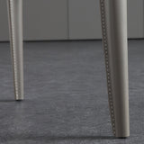 Designer Style Restaurant Leather Side Chair Solid Back Matte Finish Dining Chair Clearhalo ' kitchen&dining_furn' 'Dining Chairs' 'Dining Tables & Seating' 'dining_chair' 'furn' 'furn_dining_chair' 'Furniture' 'furniture_dining_chair' 'Kitchen & Dining Furniture' 'kitchen' 4577255