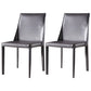 Modern Metal Dining Armless Chair Leather Dining Room Chair for Restaurant Use Grey 2 Piece Set Clearhalo ' kitchen&dining_furn' 'Dining Chairs' 'Dining Tables & Seating' 'dining_chair' 'furn' 'furn_dining_chair' 'Furniture' 'furniture_dining_chair' 'Kitchen & Dining Furniture' 'kitchen' 4577261