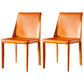 Modern Metal Dining Armless Chair Leather Dining Room Chair for Restaurant Use Orange 2 Piece Set Clearhalo ' kitchen&dining_furn' 'Dining Chairs' 'Dining Tables & Seating' 'dining_chair' 'furn' 'furn_dining_chair' 'Furniture' 'furniture_dining_chair' 'Kitchen & Dining Furniture' 'kitchen' 4577263