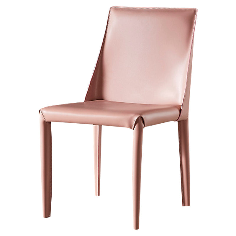 Modern Metal Dining Armless Chair Leather Dining Room Chair for Restaurant Use Clearhalo ' kitchen&dining_furn' 'Dining Chairs' 'Dining Tables & Seating' 'dining_chair' 'furn' 'furn_dining_chair' 'Furniture' 'furniture_dining_chair' 'Kitchen & Dining Furniture' 'kitchen' 4577268