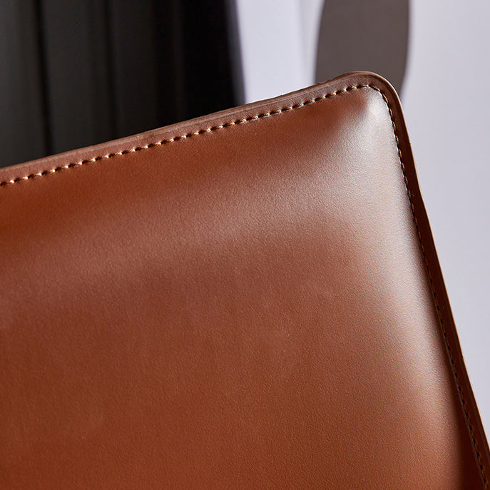 Modern Metal Dining Armless Chair Leather Dining Room Chair for Restaurant Use Clearhalo ' kitchen&dining_furn' 'Dining Chairs' 'Dining Tables & Seating' 'dining_chair' 'furn' 'furn_dining_chair' 'Furniture' 'furniture_dining_chair' 'Kitchen & Dining Furniture' 'kitchen' 4577270