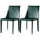 Modern Metal Dining Armless Chair Leather Dining Room Chair for Restaurant Use Dark Green 2 Piece Set Clearhalo ' kitchen&dining_furn' 'Dining Chairs' 'Dining Tables & Seating' 'dining_chair' 'furn' 'furn_dining_chair' 'Furniture' 'furniture_dining_chair' 'Kitchen & Dining Furniture' 'kitchen' 4577271