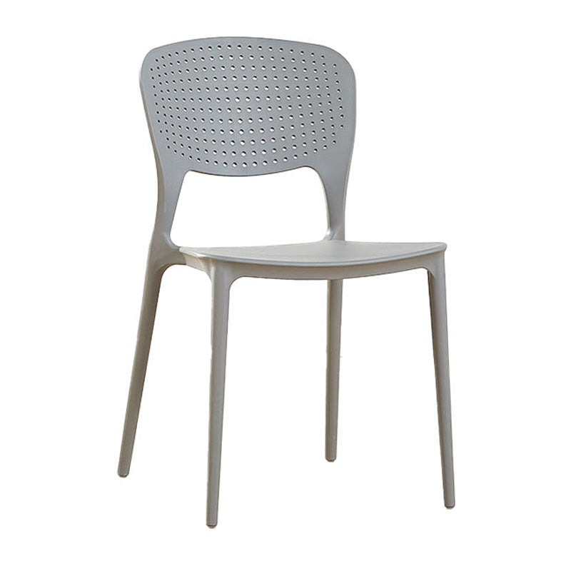Contemporary Open Back Chairs Dining Armless Stackable Plastic Side Chair Clearhalo ' kitchen&dining_furn' 'Dining Chairs' 'Dining Tables & Seating' 'dining_chair' 'furn' 'furn_dining_chair' 'Furniture' 'furniture_dining_chair' 'Kitchen & Dining Furniture' 'kitchen' 4577290