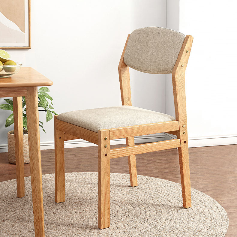Modern Rubberwood Fabric Side Chair Matte Finish Open Back Dining Chair Clearhalo ' kitchen&dining_furn' 'Dining Chairs' 'Dining Tables & Seating' 'dining_chair' 'furn' 'furn_dining_chair' 'Furniture' 'furniture_dining_chair' 'Kitchen & Dining Furniture' 'kitchen' 4577314