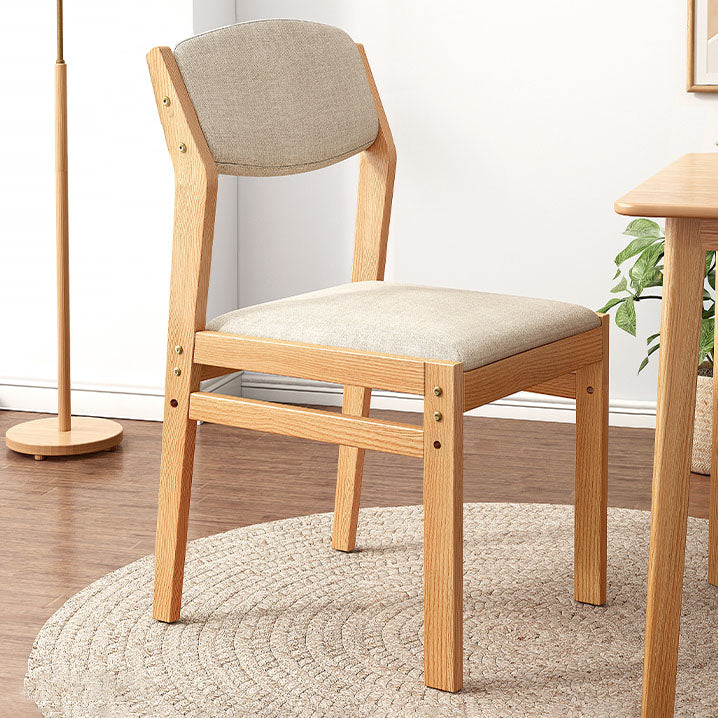 Modern Rubberwood Fabric Side Chair Matte Finish Open Back Dining Chair Clearhalo ' kitchen&dining_furn' 'Dining Chairs' 'Dining Tables & Seating' 'dining_chair' 'furn' 'furn_dining_chair' 'Furniture' 'furniture_dining_chair' 'Kitchen & Dining Furniture' 'kitchen' 4577317