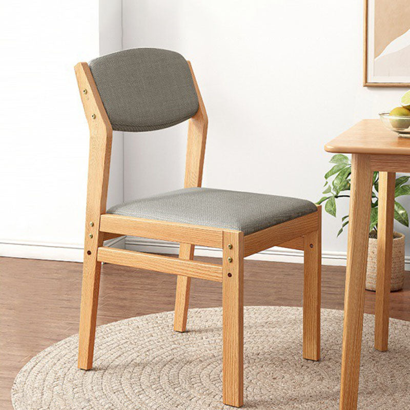 Modern Rubberwood Fabric Side Chair Matte Finish Open Back Dining Chair Clearhalo ' kitchen&dining_furn' 'Dining Chairs' 'Dining Tables & Seating' 'dining_chair' 'furn' 'furn_dining_chair' 'Furniture' 'furniture_dining_chair' 'Kitchen & Dining Furniture' 'kitchen' 4577318