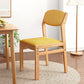 Modern Rubberwood Fabric Side Chair Matte Finish Open Back Dining Chair Yellow 1 Piece Natural Wood Clearhalo ' kitchen&dining_furn' 'Dining Chairs' 'Dining Tables & Seating' 'dining_chair' 'furn' 'furn_dining_chair' 'Furniture' 'furniture_dining_chair' 'Kitchen & Dining Furniture' 'kitchen' 4577319