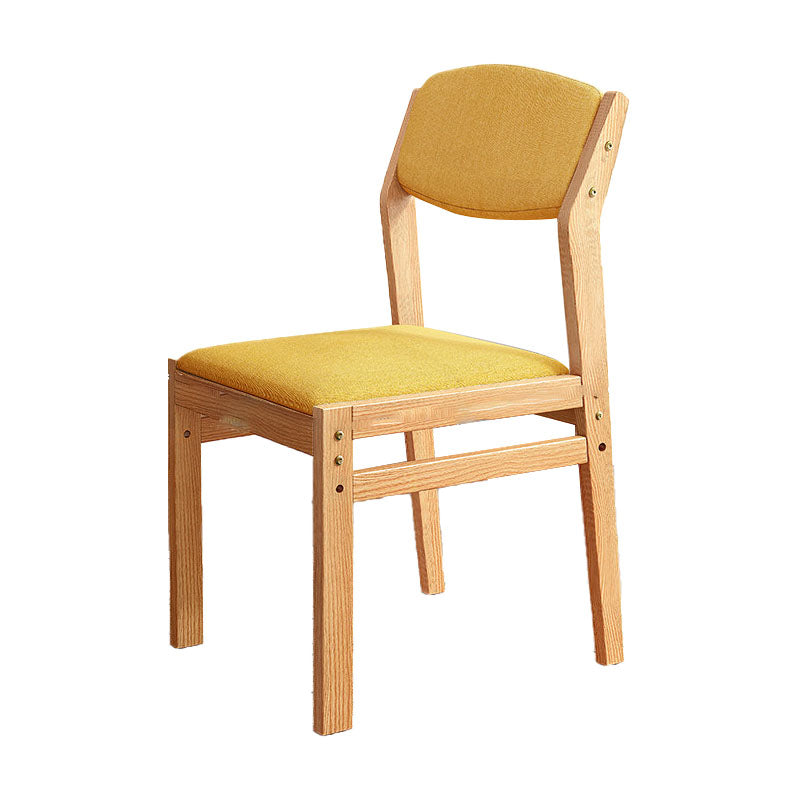 Modern Rubberwood Fabric Side Chair Matte Finish Open Back Dining Chair Clearhalo ' kitchen&dining_furn' 'Dining Chairs' 'Dining Tables & Seating' 'dining_chair' 'furn' 'furn_dining_chair' 'Furniture' 'furniture_dining_chair' 'Kitchen & Dining Furniture' 'kitchen' 4577320