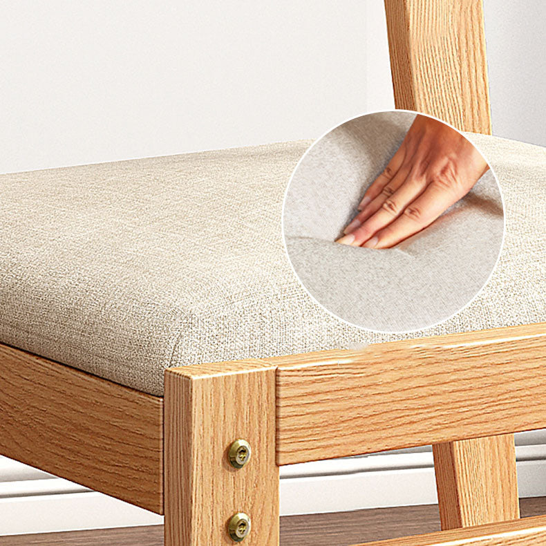 Modern Rubberwood Fabric Side Chair Matte Finish Open Back Dining Chair Clearhalo ' kitchen&dining_furn' 'Dining Chairs' 'Dining Tables & Seating' 'dining_chair' 'furn' 'furn_dining_chair' 'Furniture' 'furniture_dining_chair' 'Kitchen & Dining Furniture' 'kitchen' 4577328