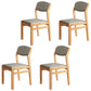 Modern Rubberwood Fabric Side Chair Matte Finish Open Back Dining Chair Grey 4 Piece Set Natural Wood Clearhalo ' kitchen&dining_furn' 'Dining Chairs' 'Dining Tables & Seating' 'dining_chair' 'furn' 'furn_dining_chair' 'Furniture' 'furniture_dining_chair' 'Kitchen & Dining Furniture' 'kitchen' 4577335