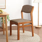Modern Rubberwood Fabric Side Chair Matte Finish Open Back Dining Chair Brown 1 Piece Walnut Clearhalo ' kitchen&dining_furn' 'Dining Chairs' 'Dining Tables & Seating' 'dining_chair' 'furn' 'furn_dining_chair' 'Furniture' 'furniture_dining_chair' 'Kitchen & Dining Furniture' 'kitchen' 4577345