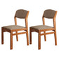 Modern Rubberwood Fabric Side Chair Matte Finish Open Back Dining Chair Brown 2 Piece Set Walnut Clearhalo ' kitchen&dining_furn' 'Dining Chairs' 'Dining Tables & Seating' 'dining_chair' 'furn' 'furn_dining_chair' 'Furniture' 'furniture_dining_chair' 'Kitchen & Dining Furniture' 'kitchen' 4577346
