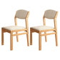 Modern Rubberwood Fabric Side Chair Matte Finish Open Back Dining Chair Off-White 2 Piece Set Natural Wood Clearhalo ' kitchen&dining_furn' 'Dining Chairs' 'Dining Tables & Seating' 'dining_chair' 'furn' 'furn_dining_chair' 'Furniture' 'furniture_dining_chair' 'Kitchen & Dining Furniture' 'kitchen' 4577349