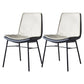 Industrial Design Faux Leather Dining Chairs Armless Solid Back Chair Grey 2 Piece Set Clearhalo ' kitchen&dining_furn' 'Dining Chairs' 'Dining Tables & Seating' 'dining_chair' 'furn' 'furn_dining_chair' 'Furniture' 'furniture_dining_chair' 'Kitchen & Dining Furniture' 'kitchen' 4577361