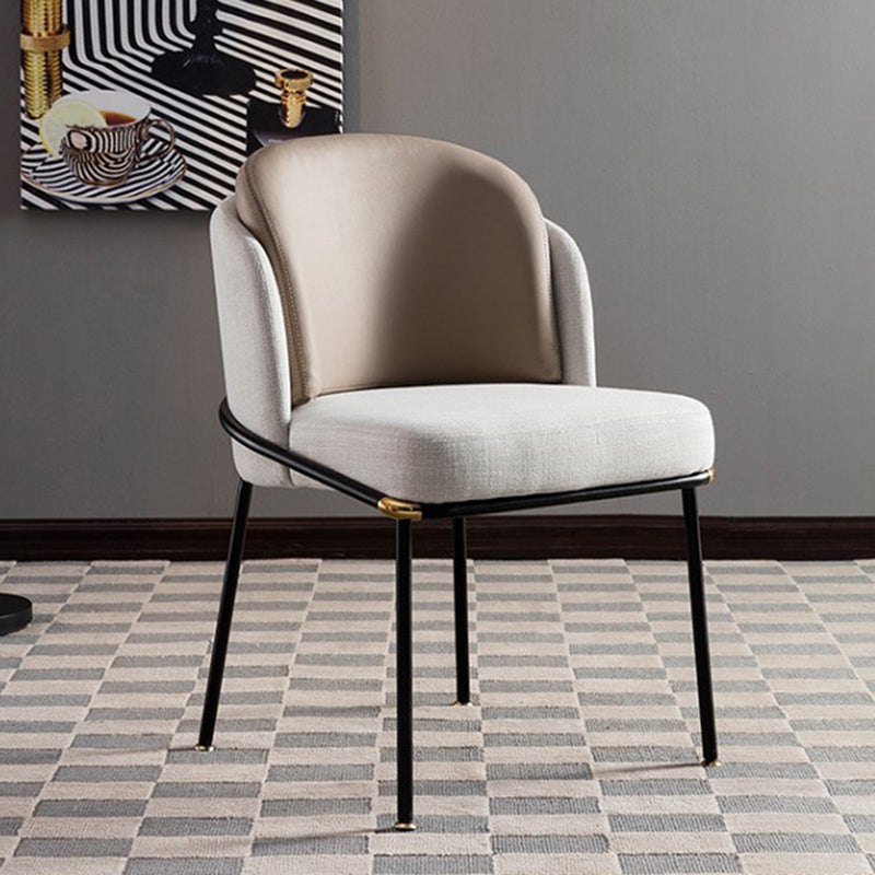 Contemporary Dining Chair Dining Armless Side Chairs with Metal Legs Clearhalo ' kitchen&dining_furn' 'Dining Chairs' 'Dining Tables & Seating' 'dining_chair' 'furn' 'furn_dining_chair' 'Furniture' 'furniture_dining_chair' 'Kitchen & Dining Furniture' 'kitchen' 4577377