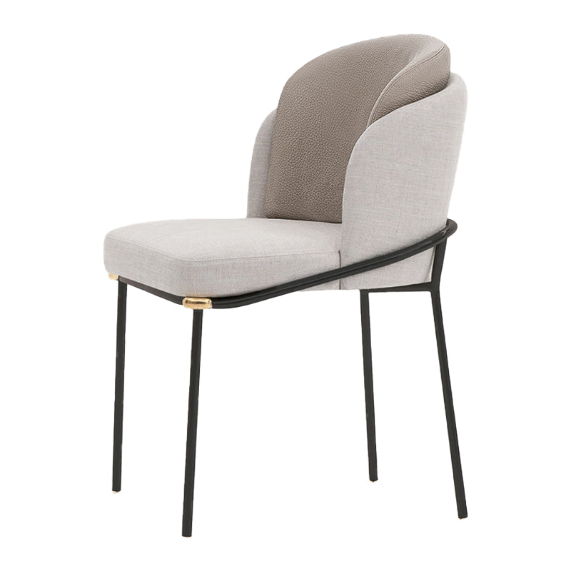 Contemporary Dining Chair Dining Armless Side Chairs with Metal Legs Grey 1 Piece Clearhalo ' kitchen&dining_furn' 'Dining Chairs' 'Dining Tables & Seating' 'dining_chair' 'furn' 'furn_dining_chair' 'Furniture' 'furniture_dining_chair' 'Kitchen & Dining Furniture' 'kitchen' 4577378