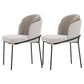 Contemporary Dining Chair Dining Armless Side Chairs with Metal Legs Grey 2 Piece Set Clearhalo ' kitchen&dining_furn' 'Dining Chairs' 'Dining Tables & Seating' 'dining_chair' 'furn' 'furn_dining_chair' 'Furniture' 'furniture_dining_chair' 'Kitchen & Dining Furniture' 'kitchen' 4577379