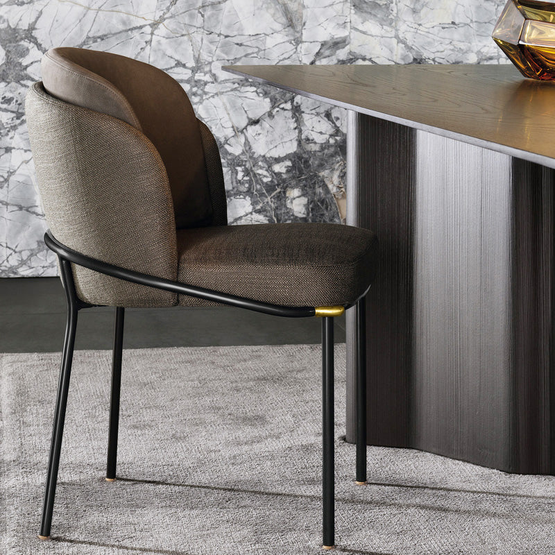 Contemporary Dining Chair Dining Armless Side Chairs with Metal Legs Clearhalo ' kitchen&dining_furn' 'Dining Chairs' 'Dining Tables & Seating' 'dining_chair' 'furn' 'furn_dining_chair' 'Furniture' 'furniture_dining_chair' 'Kitchen & Dining Furniture' 'kitchen' 4577380