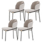 Contemporary Dining Chair Dining Armless Side Chairs with Metal Legs Grey 4 Piece Set Clearhalo ' kitchen&dining_furn' 'Dining Chairs' 'Dining Tables & Seating' 'dining_chair' 'furn' 'furn_dining_chair' 'Furniture' 'furniture_dining_chair' 'Kitchen & Dining Furniture' 'kitchen' 4577382