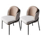 Contemporary Dining Chair Dining Armless Side Chairs with Metal Legs Khaki 2 Piece Set Clearhalo ' kitchen&dining_furn' 'Dining Chairs' 'Dining Tables & Seating' 'dining_chair' 'furn' 'furn_dining_chair' 'Furniture' 'furniture_dining_chair' 'Kitchen & Dining Furniture' 'kitchen' 4577386