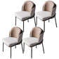 Contemporary Dining Chair Dining Armless Side Chairs with Metal Legs Khaki 4 Piece Set Clearhalo ' kitchen&dining_furn' 'Dining Chairs' 'Dining Tables & Seating' 'dining_chair' 'furn' 'furn_dining_chair' 'Furniture' 'furniture_dining_chair' 'Kitchen & Dining Furniture' 'kitchen' 4577388