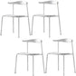 Contemporary Open Back Chair Dining Armless Side Chair with Metal Legs White 4 Piece Set Clearhalo ' kitchen&dining_furn' 'Dining Chairs' 'Dining Tables & Seating' 'dining_chair' 'furn' 'furn_dining_chair' 'Furniture' 'furniture_dining_chair' 'Kitchen & Dining Furniture' 'kitchen' 4577440