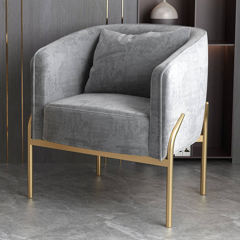 Glam Metal Armless Dining Chair Upholstered Dining Side Chair for Restaurant Use Grey 1 Piece Clearhalo ' kitchen&dining_furn' 'Dining Chairs' 'Dining Tables & Seating' 'dining_chair' 'furn' 'furn_dining_chair' 'Furniture' 'furniture_dining_chair' 'Kitchen & Dining Furniture' 'kitchen' 4577456