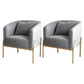 Glam Metal Armless Dining Chair Upholstered Dining Side Chair for Restaurant Use Grey 2 Piece Set Clearhalo ' kitchen&dining_furn' 'Dining Chairs' 'Dining Tables & Seating' 'dining_chair' 'furn' 'furn_dining_chair' 'Furniture' 'furniture_dining_chair' 'Kitchen & Dining Furniture' 'kitchen' 4577457