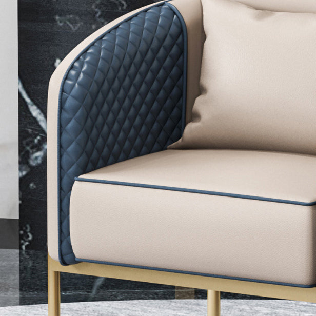 Glam Metal Armless Dining Chair Upholstered Dining Side Chair for Restaurant Use Clearhalo ' kitchen&dining_furn' 'Dining Chairs' 'Dining Tables & Seating' 'dining_chair' 'furn' 'furn_dining_chair' 'Furniture' 'furniture_dining_chair' 'Kitchen & Dining Furniture' 'kitchen' 4577470