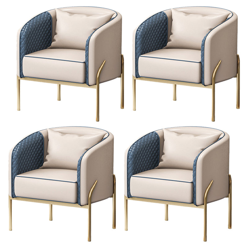 Glam Metal Armless Dining Chair Upholstered Dining Side Chair for Restaurant Use Coffee 4 Piece Set Clearhalo ' kitchen&dining_furn' 'Dining Chairs' 'Dining Tables & Seating' 'dining_chair' 'furn' 'furn_dining_chair' 'Furniture' 'furniture_dining_chair' 'Kitchen & Dining Furniture' 'kitchen' 4577475