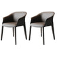Modern Metal Dining Arm Chair Leather Dining Room Chair for Restaurant Use Grey 2 Piece Set Clearhalo ' kitchen&dining_furn' 'Dining Chairs' 'Dining Tables & Seating' 'dining_chair' 'furn' 'furn_dining_chair' 'Furniture' 'furniture_dining_chair' 'Kitchen & Dining Furniture' 'kitchen' 4577478