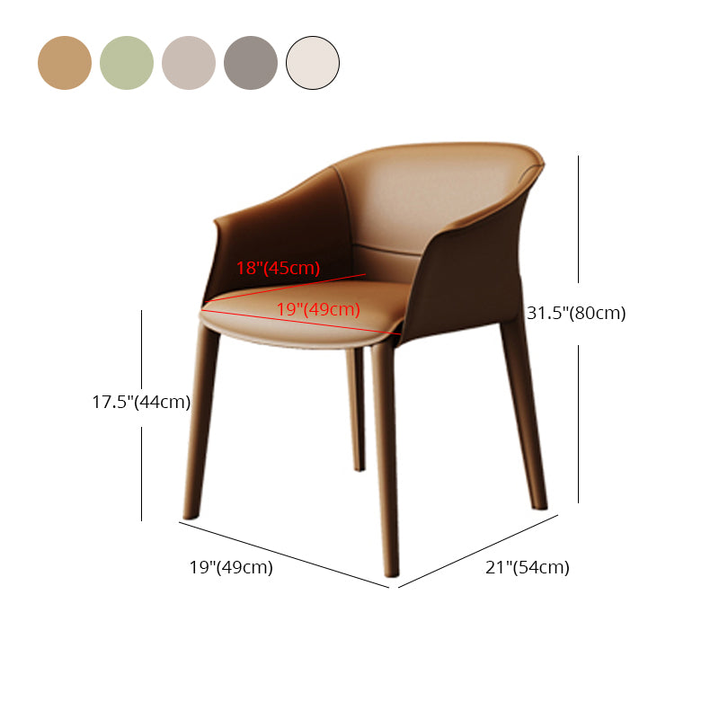 Modern Metal Dining Arm Chair Leather Dining Room Chair for Restaurant Use Clearhalo ' kitchen&dining_furn' 'Dining Chairs' 'Dining Tables & Seating' 'dining_chair' 'furn' 'furn_dining_chair' 'Furniture' 'furniture_dining_chair' 'Kitchen & Dining Furniture' 'kitchen' 4577493