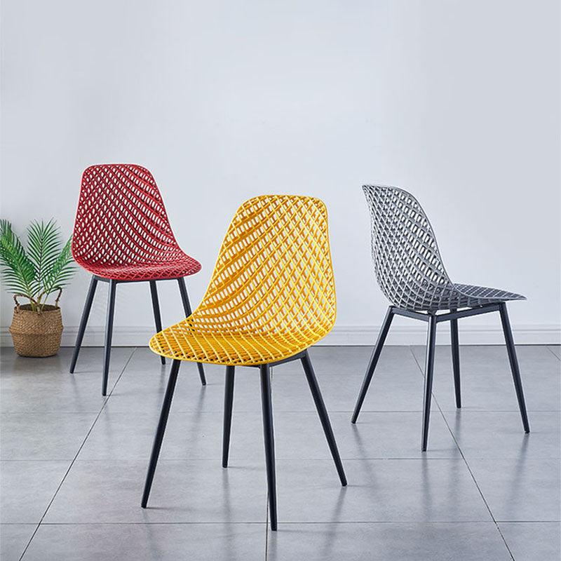 Contemporary Kitchen Chair Dining Armless Side Chair with Metal Legs Clearhalo ' kitchen&dining_furn' 'Dining Chairs' 'Dining Tables & Seating' 'dining_chair' 'Furniture' 'furniture_dining_chair' 'Kitchen & Dining Furniture' 'kitchen' 4577494