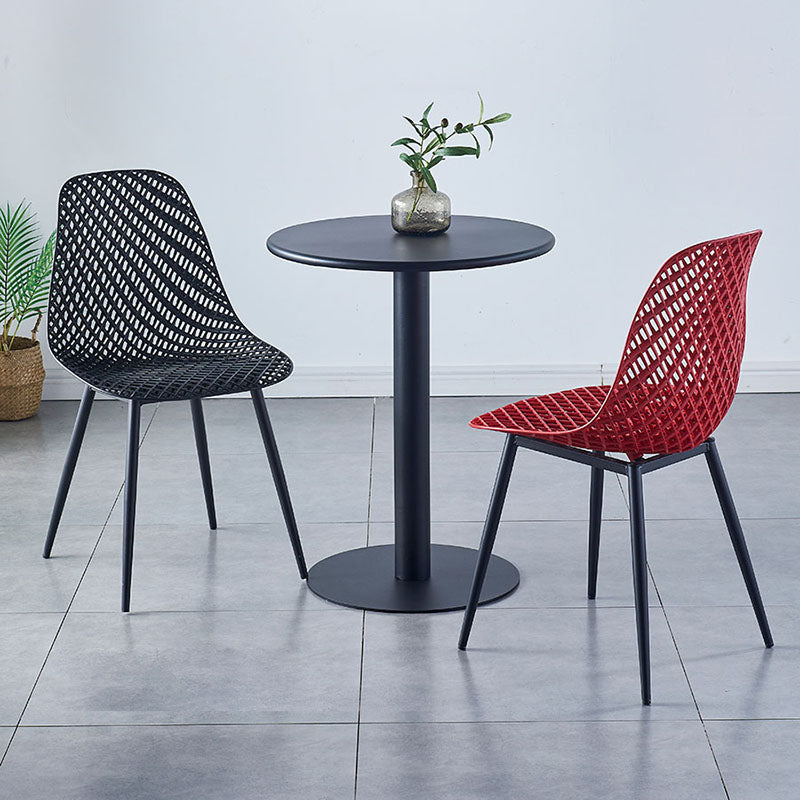 Contemporary Kitchen Chair Dining Armless Side Chair with Metal Legs Clearhalo ' kitchen&dining_furn' 'Dining Chairs' 'Dining Tables & Seating' 'dining_chair' 'Furniture' 'furniture_dining_chair' 'Kitchen & Dining Furniture' 'kitchen' 4577496
