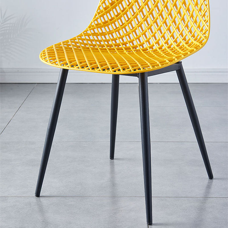 Contemporary Kitchen Chair Dining Armless Side Chair with Metal Legs Clearhalo ' kitchen&dining_furn' 'Dining Chairs' 'Dining Tables & Seating' 'dining_chair' 'Furniture' 'furniture_dining_chair' 'Kitchen & Dining Furniture' 'kitchen' 4577509